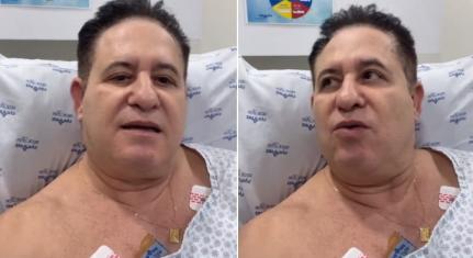 Cantor sertanejo Marrone grava vídeo em hospital